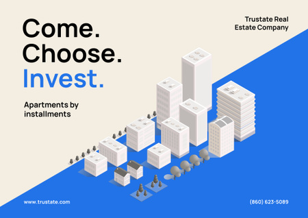 Property Investing Ad Poster B2 Horizontal Šablona návrhu
