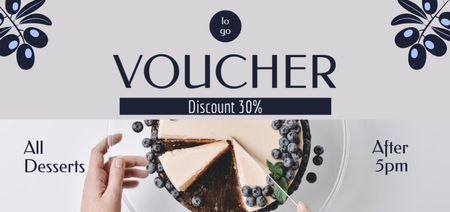 Desserts Discount Voucher Coupon Din Large Modelo de Design