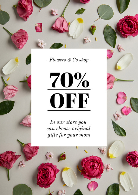 Mother's Day Holiday Sale Poster – шаблон для дизайна