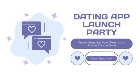 Convenient Application for Dating and Finding Your Soulmate FB event cover Design Template