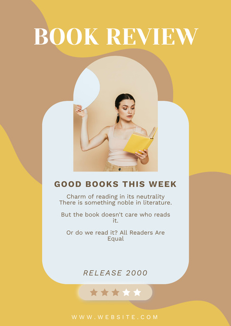 Platilla de diseño Ad of Book Reviews Poster
