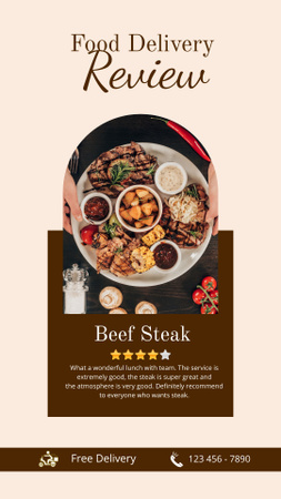 Plantilla de diseño de anuncio de restaurante y steak house Instagram Story 