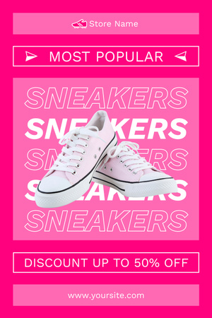 Platilla de diseño Popular Casual Sneakers Sale Pinterest