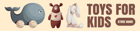 Platilla de diseño Toys for Children with Cute Animals Ebay Store Billboard