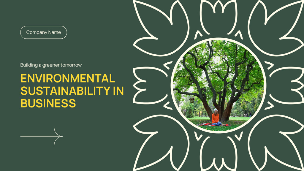 Importance of Environmental Sustainability in Business Presentation Wide Tasarım Şablonu