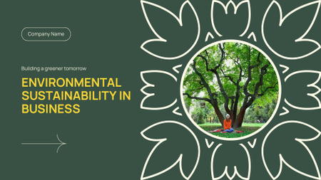 Plantilla de diseño de Importancia de la Sostenibilidad Ambiental en los Negocios Presentation Wide 