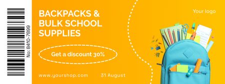 Back to School Special Offer Coupon Design Template