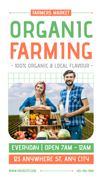 Selling Organic Products at Market Every Day Instagram Story Tasarım Şablonu