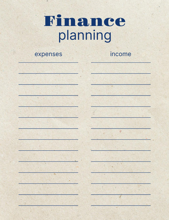 Personal Budget Planner Notepad 107x139mm Tasarım Şablonu