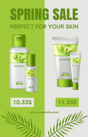 Spring Sale Natural Skin Care with Creams IGTV Cover Design Template