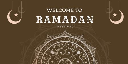 Vyhlášení ramadánského festivalu Twitter Šablona návrhu
