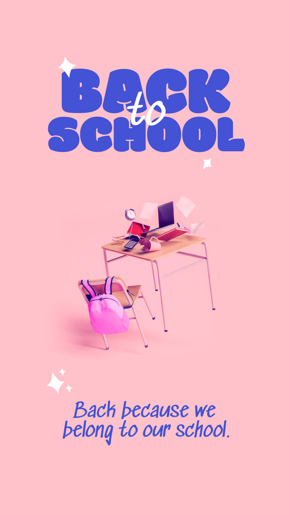 School Greeting with Desk Instagram Story – шаблон для дизайна