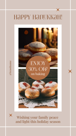 Template di design Happy Hanukkah Sale Announcement Instagram Story