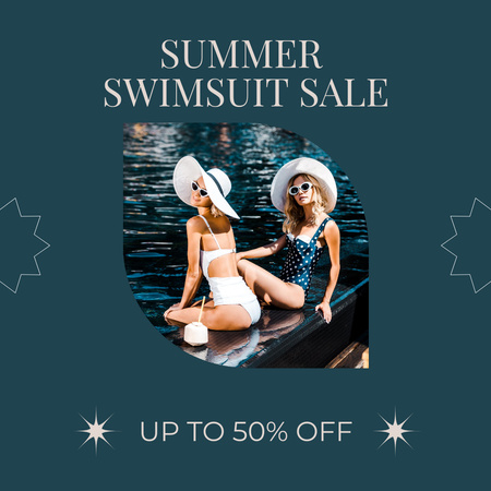 Women's Swimsuit Sale Announcement Instagram Design Template