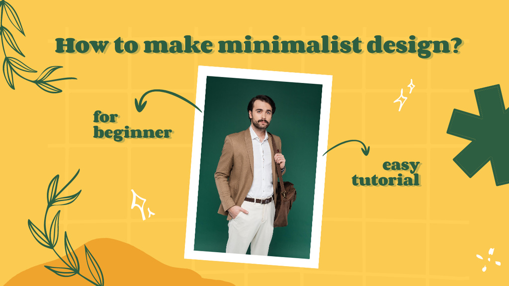 Make Minimalist Design Youtube Thumbnail Modelo de Design