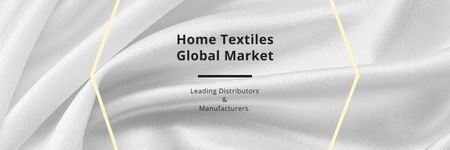 Announcement of Home Textile Event with Wavy Silk Twitter Design Template