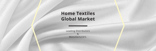 Announcement of Home Textile Event with Wavy Silk Twitter Modelo de Design