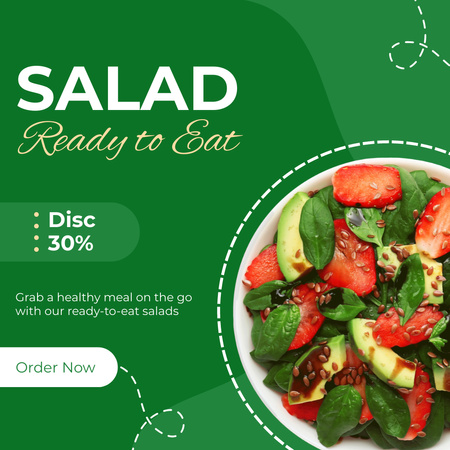 İndirimli Özel Organik Salata Paketleri Instagram Tasarım Şablonu