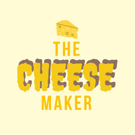 Cheese Maker Ad Logo Šablona návrhu