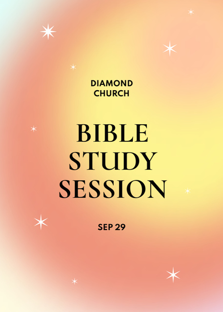 Ontwerpsjabloon van Flayer van Bible Study Session Announcement