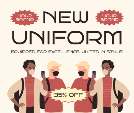 Template di design Nuova elegante offerta di uniformi scolastiche Facebook