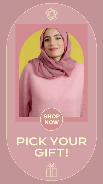 Designvorlage Exquisite Present Offering At Shop In Pink für Instagram Video Story