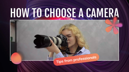 Plantilla de diseño de Consejos útiles para elegir la cámara para el fotógrafo Full HD video 