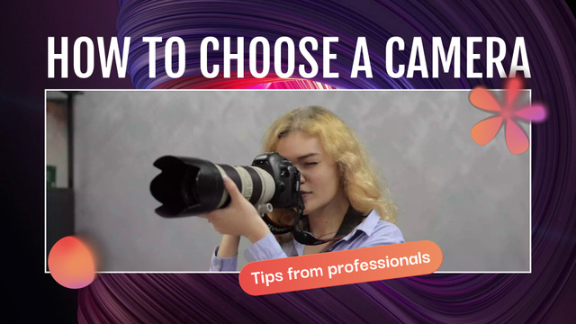 Helpful Tips On Choosing Camera For Photographer Full HD video tervezősablon