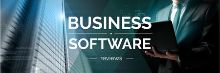 Business software reviews Ad Email header Design Template