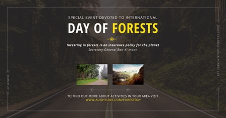 Plantilla de diseño de Special Event devoted to International Day of Forests Facebook AD 