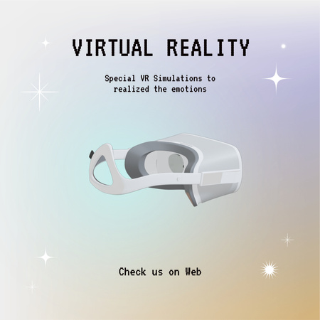 Virtuaalitodellisuuslasimainos Animated Post Design Template