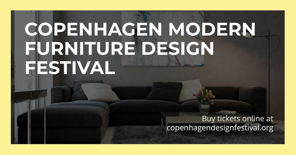 Plantilla de diseño de Copenhagen modern furniture Design Festival Facebook AD 