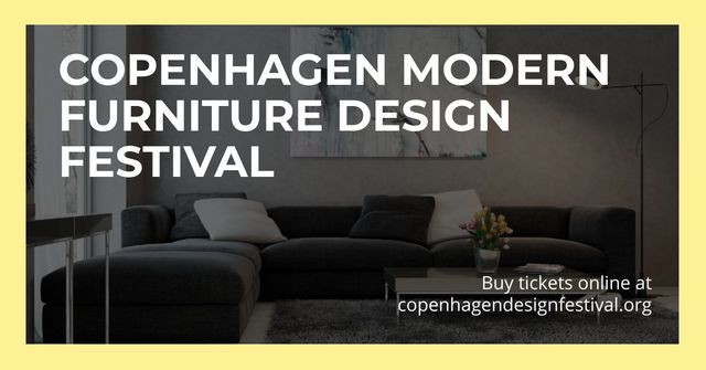 Designvorlage Copenhagen modern furniture Design Festival für Facebook AD