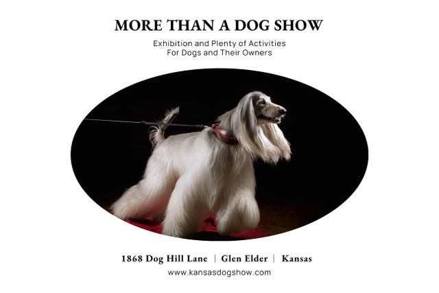 Dog Show Event Announcement in Kansas Poster 24x36in Horizontal Šablona návrhu