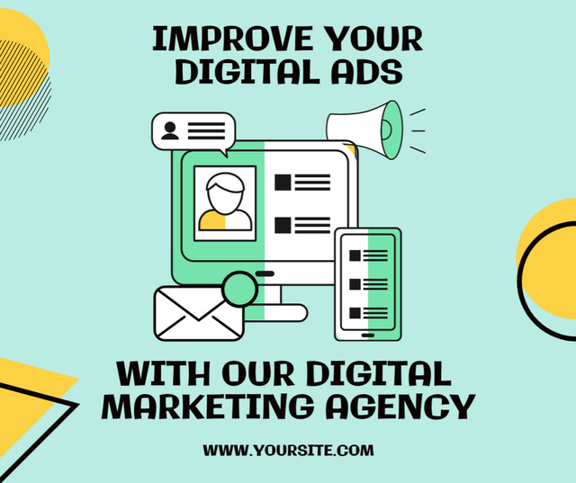Digital Ads Improving Training Facebook Tasarım Şablonu