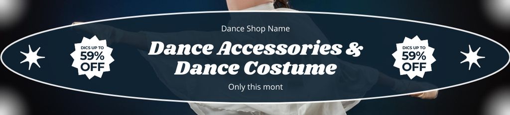Ontwerpsjabloon van Ebay Store Billboard van Sale Offer of Dance Accessories and Dance Costumes