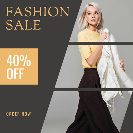 Amazing Fashion Sale Offer with Casual Outfit Instagram Design Template