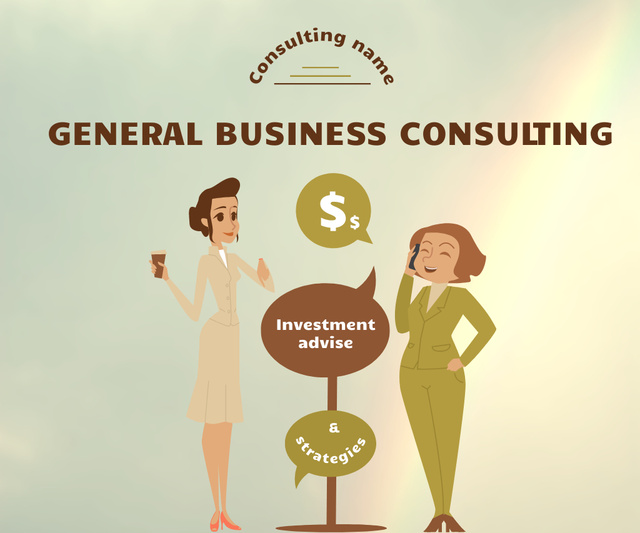 General Business Consulting Large Rectangle Πρότυπο σχεδίασης