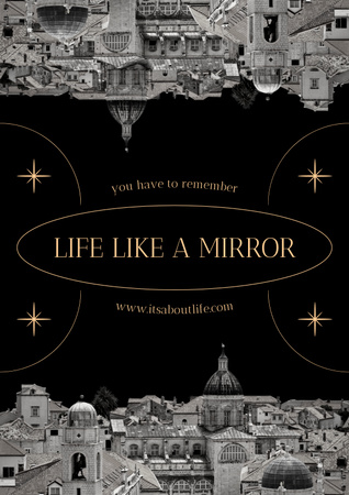 Lif Like A Mirror Poster Design Template