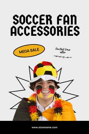 Accessories for Soccer Fan Flyer 4x6inデザインテンプレート