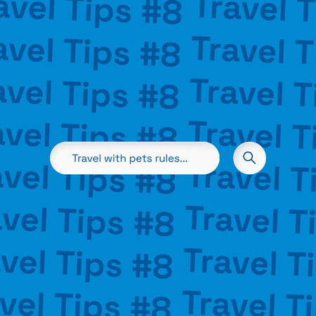 Rules for Travelling with Pets Instagram Modelo de Design