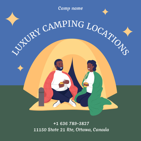 Ontwerpsjabloon van Animated Post van Camping Tour Offer