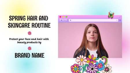 Beauty Products For Skin And Hair In Spring Offer Full HD video Design Template