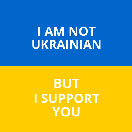 I support Ukraine Instagram Design Template