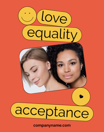 Awareness of Tolerance to LGBT People Poster 22x28in Design Template