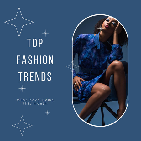 Principais tendências de moda em publicidade Instagram Modelo de Design