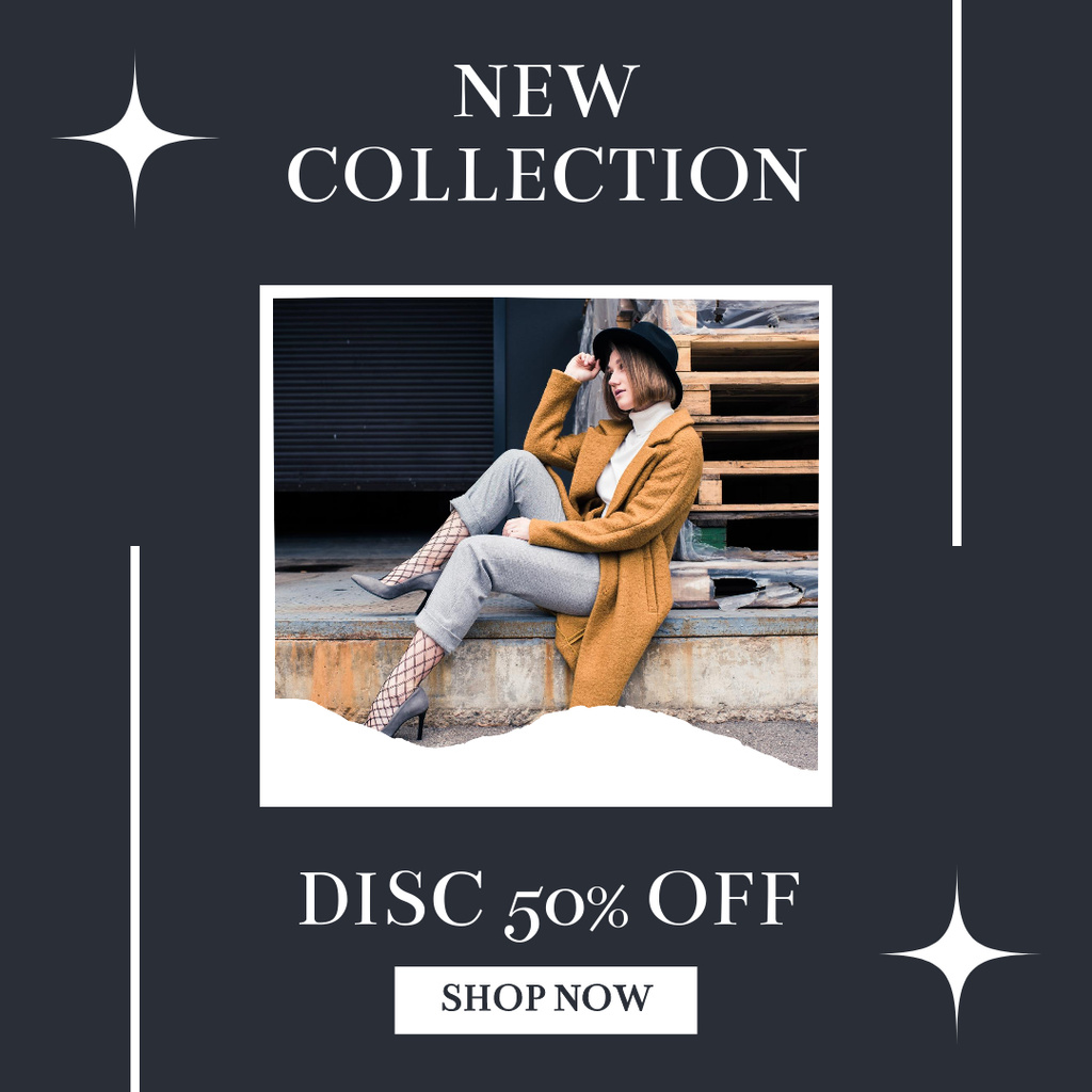 Chic Sale Announcement for Fashion Collection Instagramデザインテンプレート