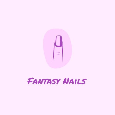 Manicure Offer with Fingernail Illustration Logo tervezősablon