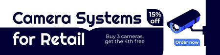 Camera Systems for Retail LinkedIn Cover Design Template