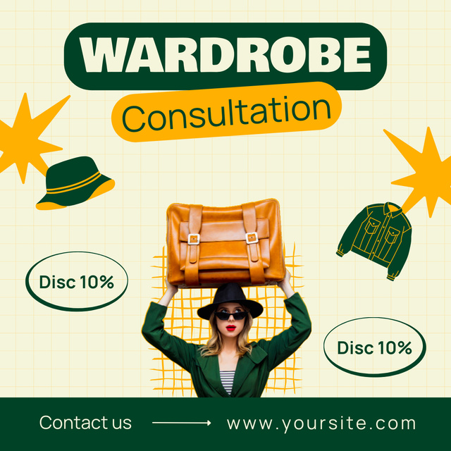 Wardrobe Management and Consultation LinkedIn postデザインテンプレート